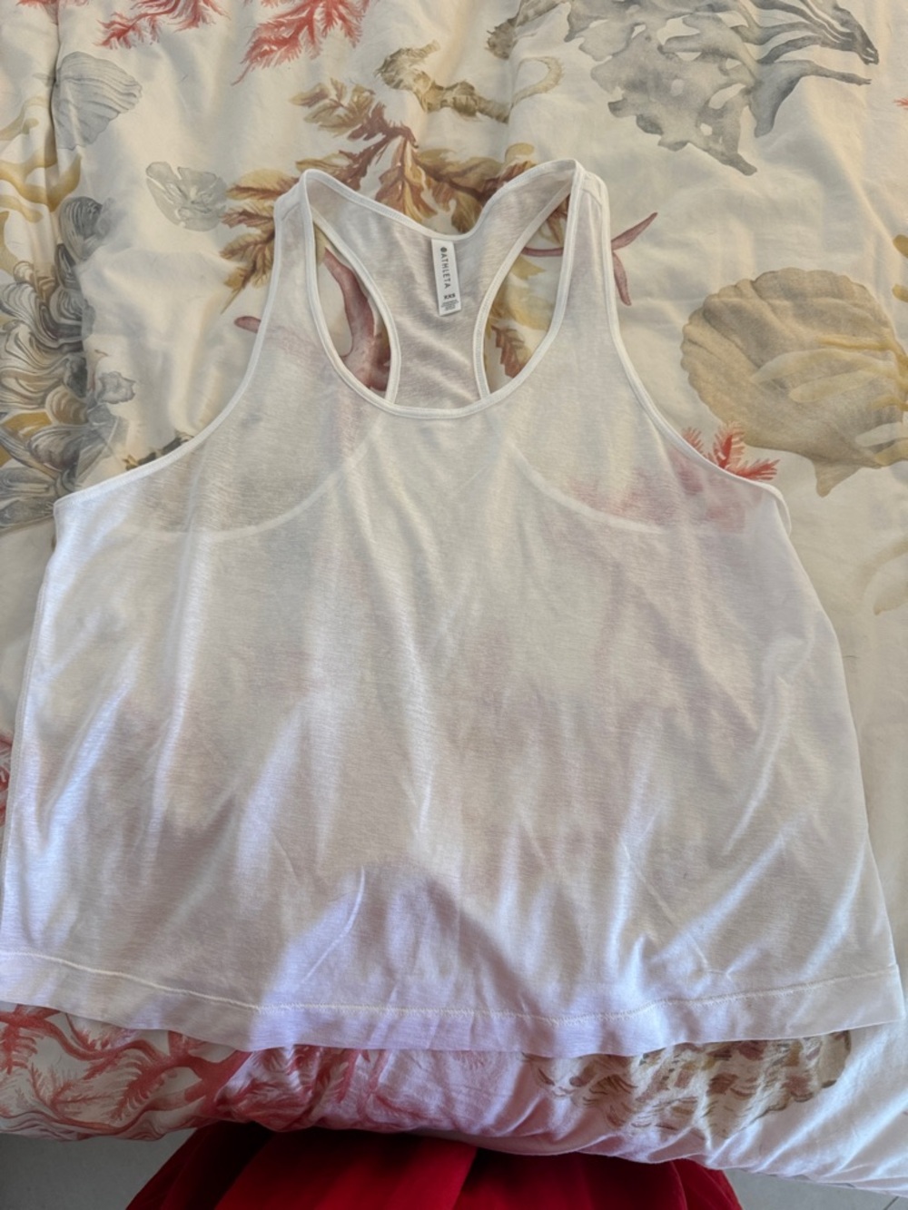 Athleta White Racerback Tank Top